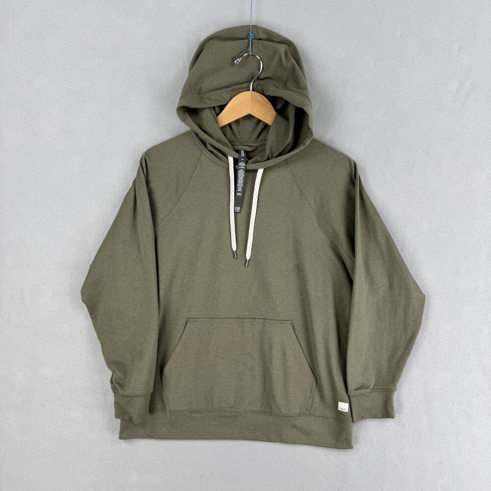 Vuori Halo Hoodie Womens XS Green Lightweight Jersey Pullover Athletic Pocket
